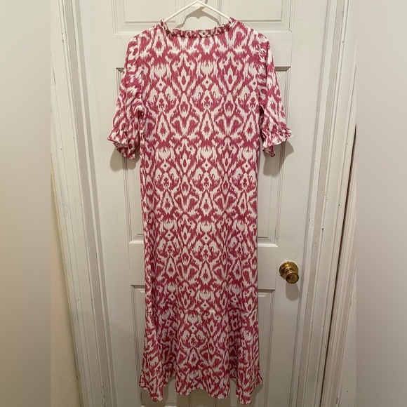 Red and White Maternity Dress Summer - Picture 2 of 5